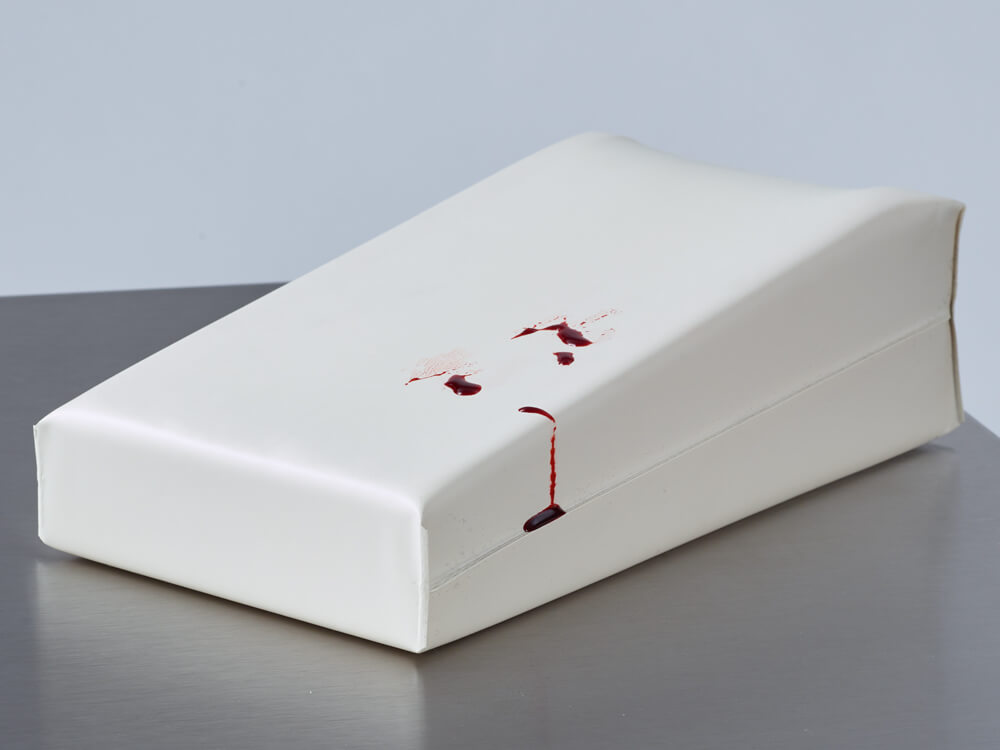 Blood spillage on armrest