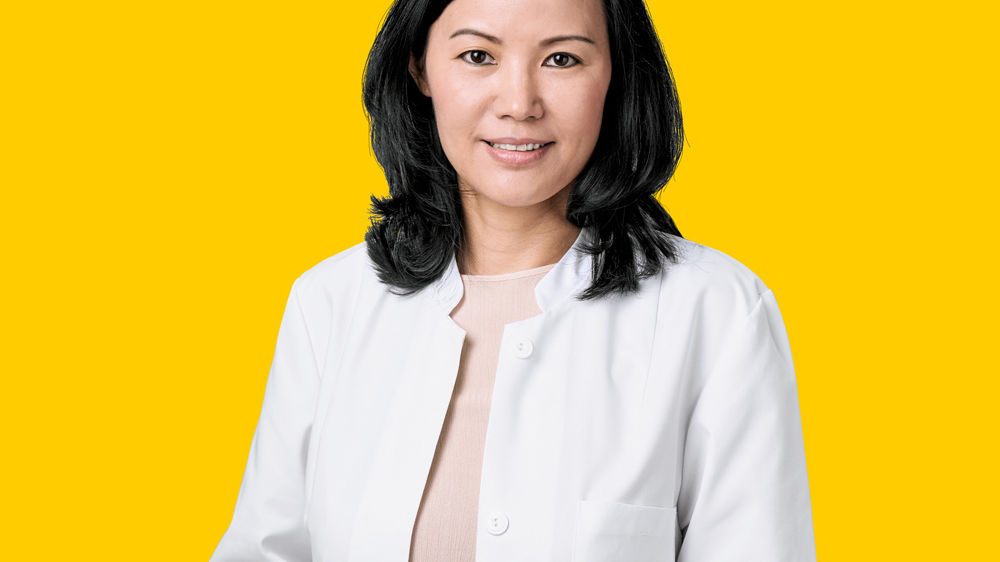 A portrait of female healthcare professional smiling 