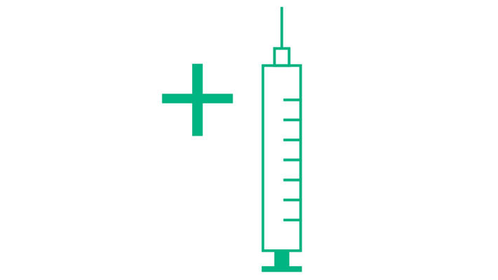 A syringe icon with a needle