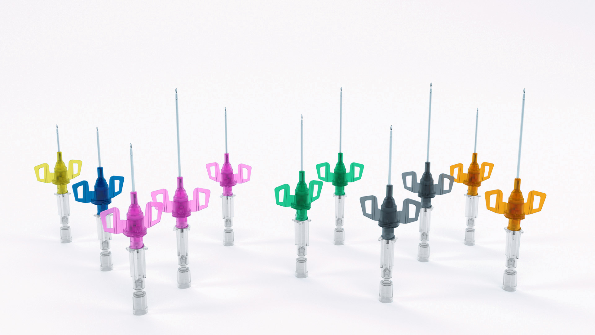 Closed safety IV catheter range with multi-access blood control septum